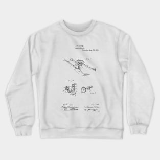 Planting Plow Vintage Patent Hand Drawing Crewneck Sweatshirt